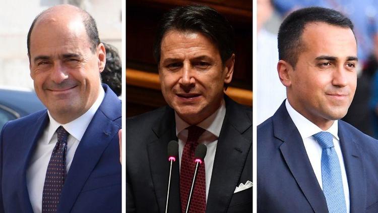 Nicola Zingaretti, patron du Parti démocrate, Giuseppe Conte, Premier ministre sortant, et Luigi Di Maio, chef du Mouvement 5 Etoiles, seront les trois hommes forts du nouveau gouvernement. 