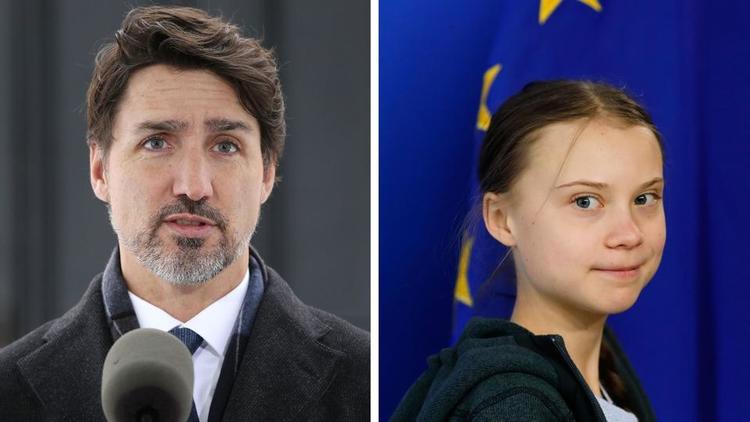 Justin Trudeau a notamment salué le rôle important qu'a eu la visite de Greta Thunberg à Montréal en septembre 2019.