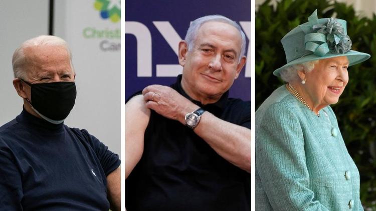 Joe Biden, Benjamin Netanyahou et Elizabeth II font partie des quelques chefs d'Etat à avoir été vaccinés.