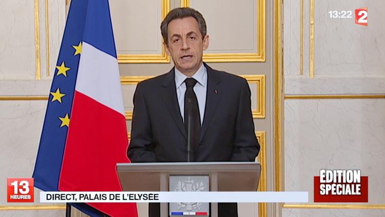 Nicolas Sarkozy, alors Président de la république. 