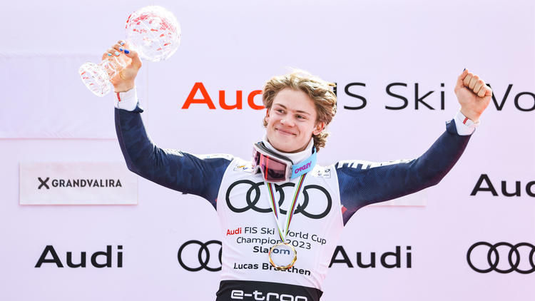 Lucas Braathen a remporté le petit globe du slalom en 2023.