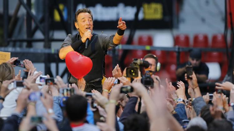 Bruce Springsteen en concert en Espagne à Gijon, le 26 juin 2013 / illustration