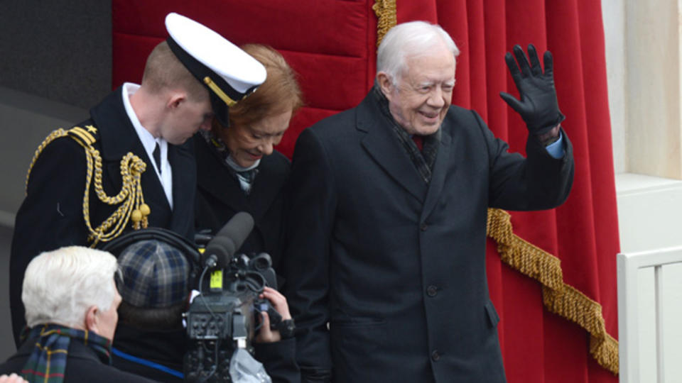 Mais aussi l’ancien président des Etats-Unis, Jimmy Carter avec sa femme Rosalynn. 