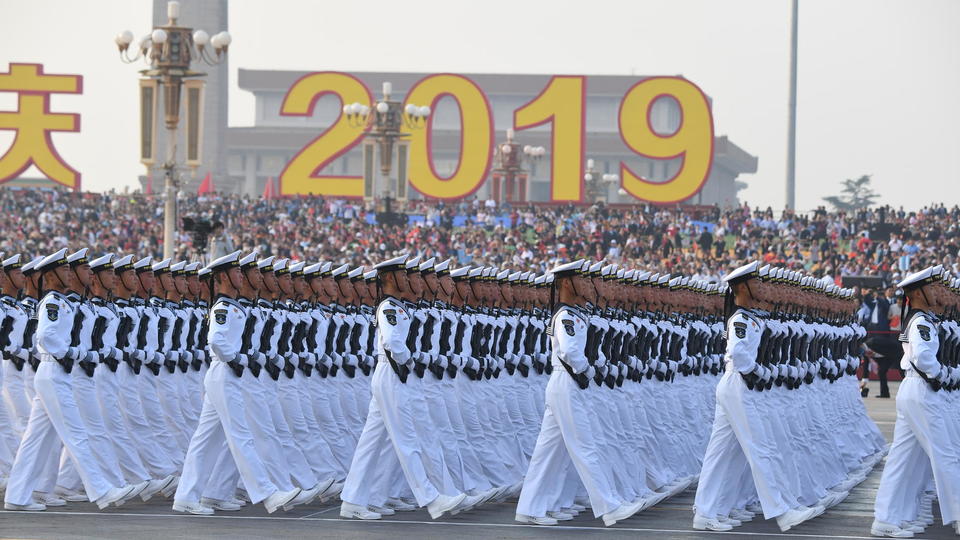 Les troupes de l'armée chinoise, spécialistes des parades depuis de nombreuses années, étaient particulièrement attendues. 