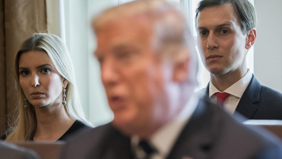 Le mari d'Ivanka Trump, Jared Kushner, est très apprécié par Donald Trump. Le président n'hésite pas à lui donner un grand nombre de responsabilités, allait du processus de paix au Moyen-Orient à la crise des opioïdes en passant par la réforme de la justice.