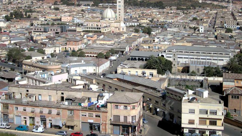 Ville d'Asmara, en Erythrée