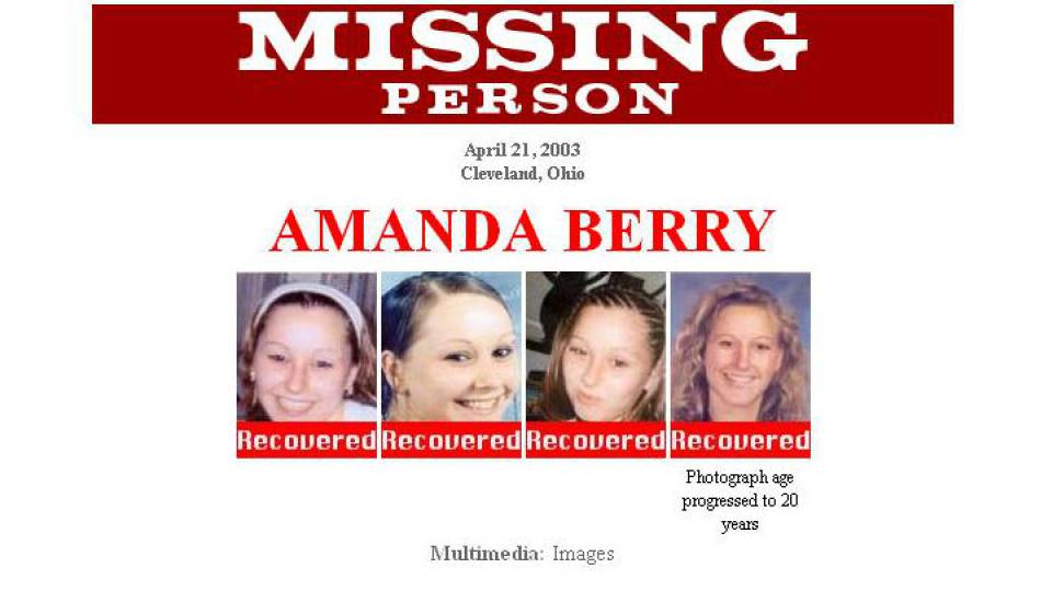 Amanda Berry, née le 22 avril 1986 et disparue le 21 avril 2003.